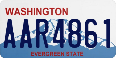 WA license plate AAR4861