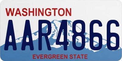 WA license plate AAR4866