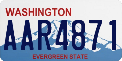 WA license plate AAR4871