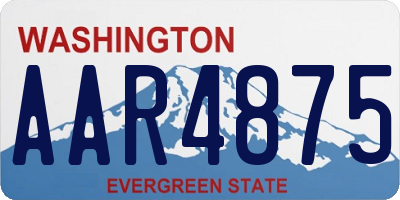 WA license plate AAR4875