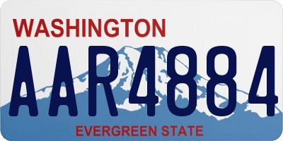 WA license plate AAR4884