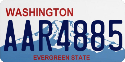 WA license plate AAR4885
