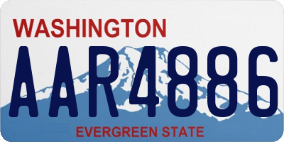 WA license plate AAR4886