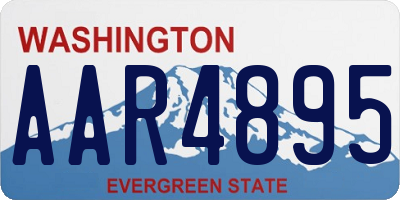 WA license plate AAR4895