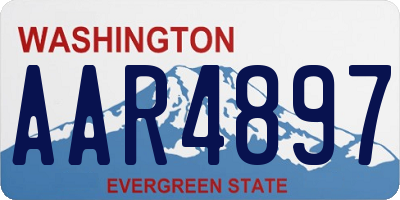 WA license plate AAR4897