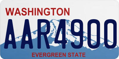 WA license plate AAR4900