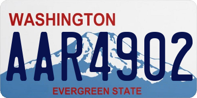 WA license plate AAR4902