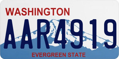 WA license plate AAR4919