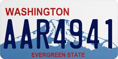 WA license plate AAR4941