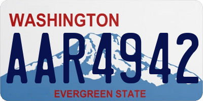 WA license plate AAR4942