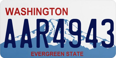 WA license plate AAR4943
