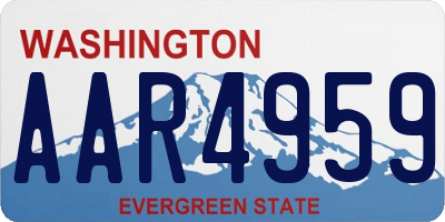 WA license plate AAR4959