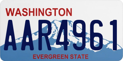 WA license plate AAR4961