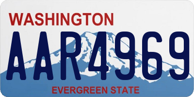 WA license plate AAR4969