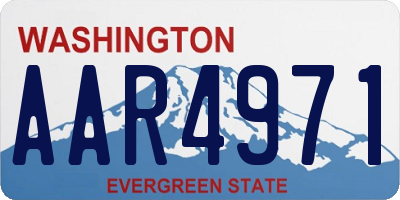 WA license plate AAR4971