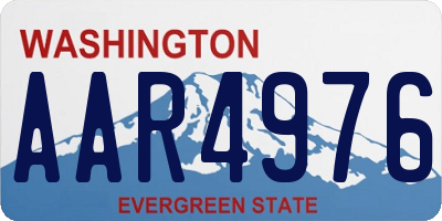 WA license plate AAR4976