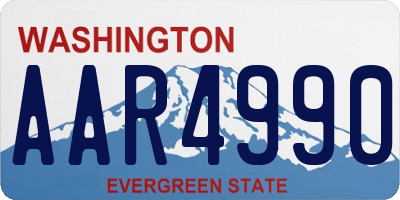 WA license plate AAR4990