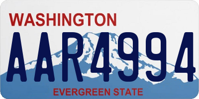 WA license plate AAR4994