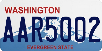 WA license plate AAR5002