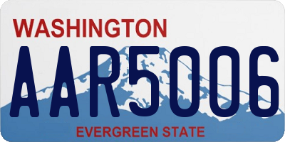 WA license plate AAR5006