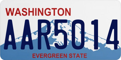 WA license plate AAR5014