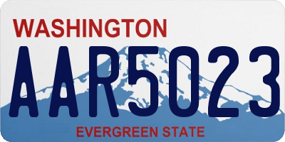 WA license plate AAR5023