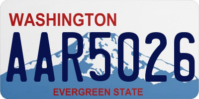WA license plate AAR5026