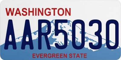WA license plate AAR5030