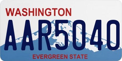 WA license plate AAR5040