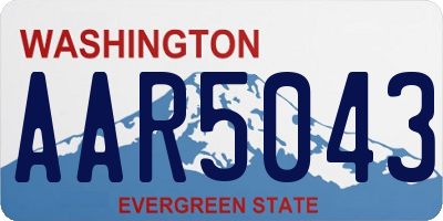 WA license plate AAR5043