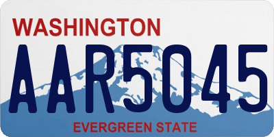 WA license plate AAR5045