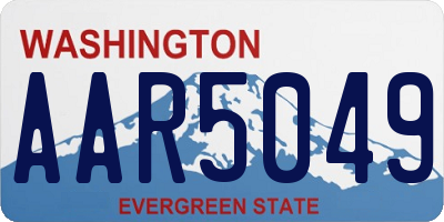 WA license plate AAR5049