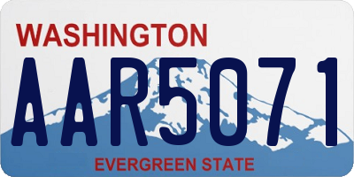 WA license plate AAR5071