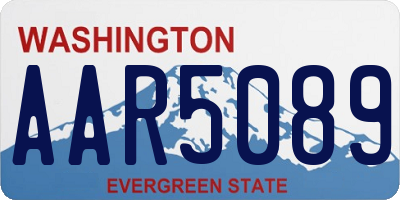WA license plate AAR5089