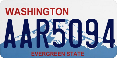 WA license plate AAR5094