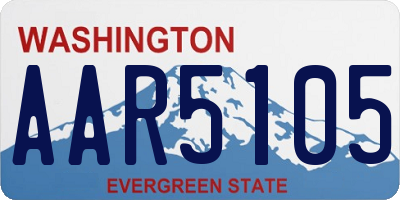 WA license plate AAR5105