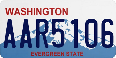 WA license plate AAR5106