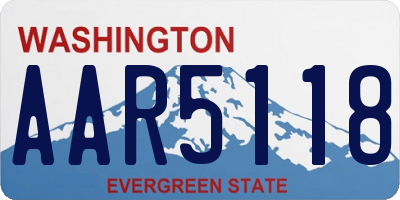 WA license plate AAR5118