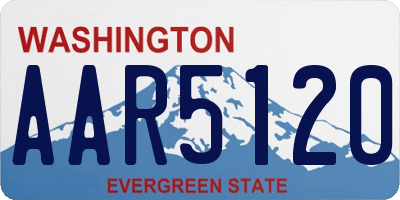 WA license plate AAR5120