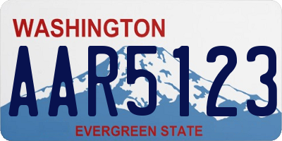WA license plate AAR5123