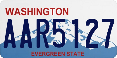 WA license plate AAR5127