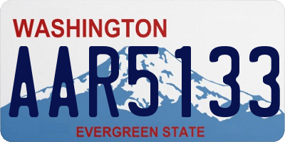WA license plate AAR5133