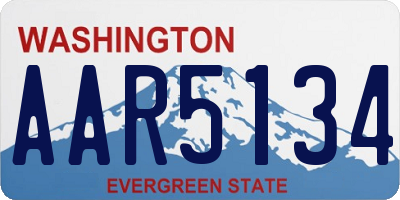 WA license plate AAR5134