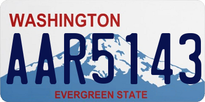 WA license plate AAR5143