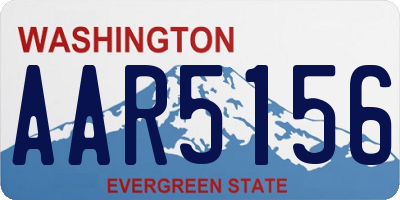 WA license plate AAR5156