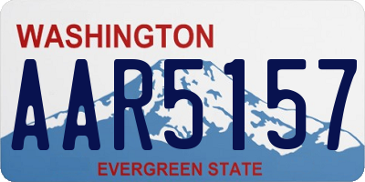 WA license plate AAR5157