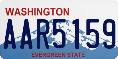 WA license plate AAR5159