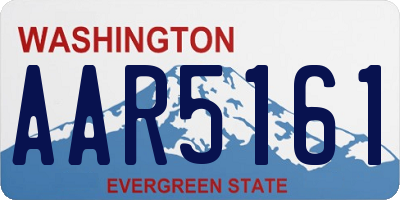WA license plate AAR5161