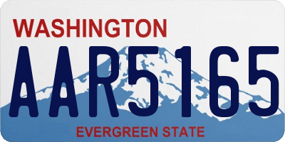 WA license plate AAR5165