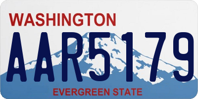 WA license plate AAR5179